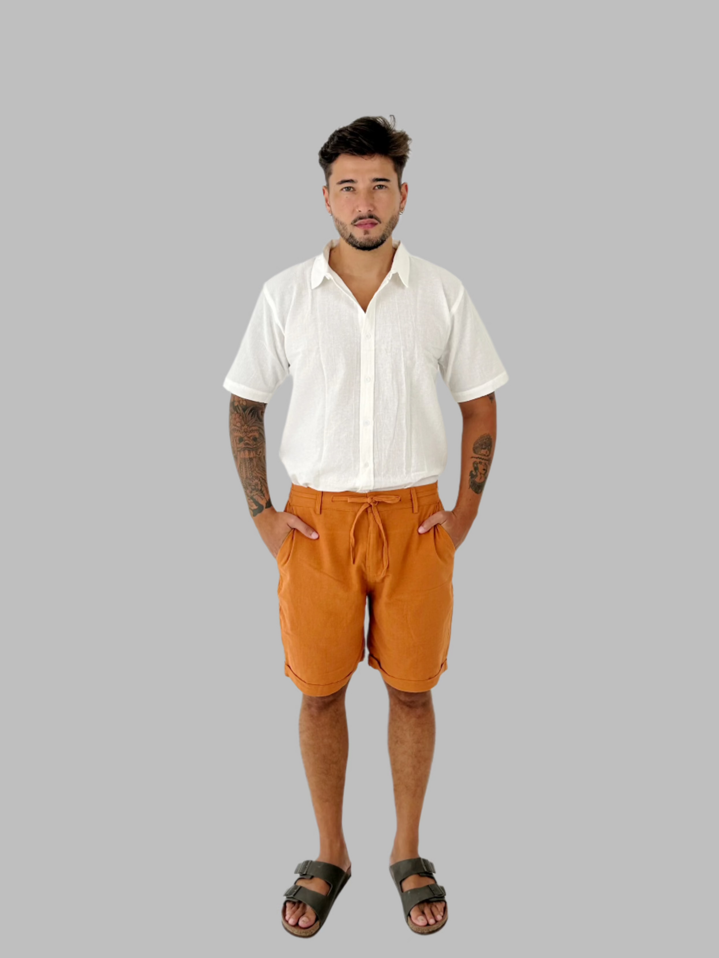 Alyla Linen Short by Cottonello - Men's Linen Shorts