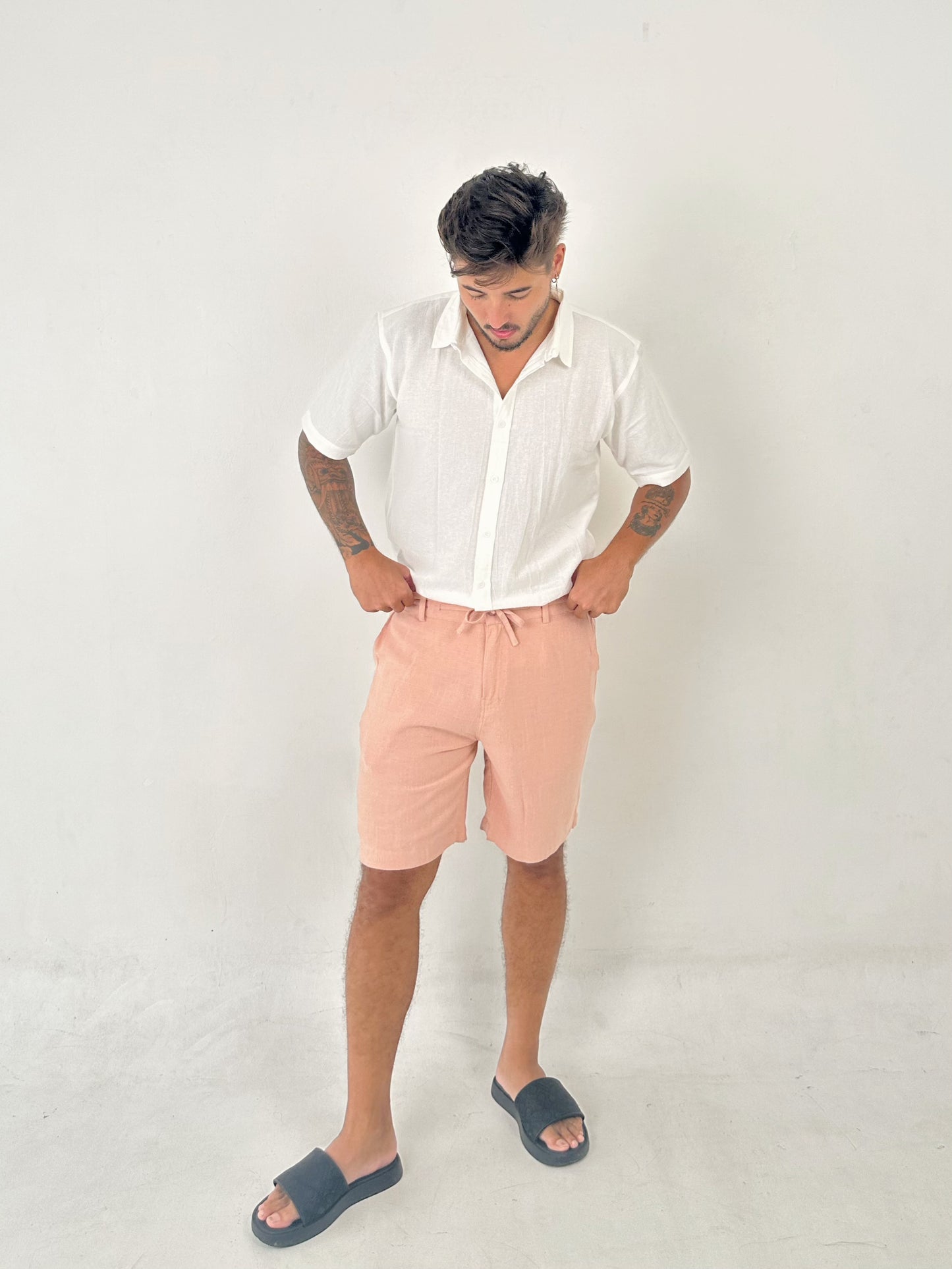 Asoka Linen Viscose Short By Cottonello - Men's Linen Short