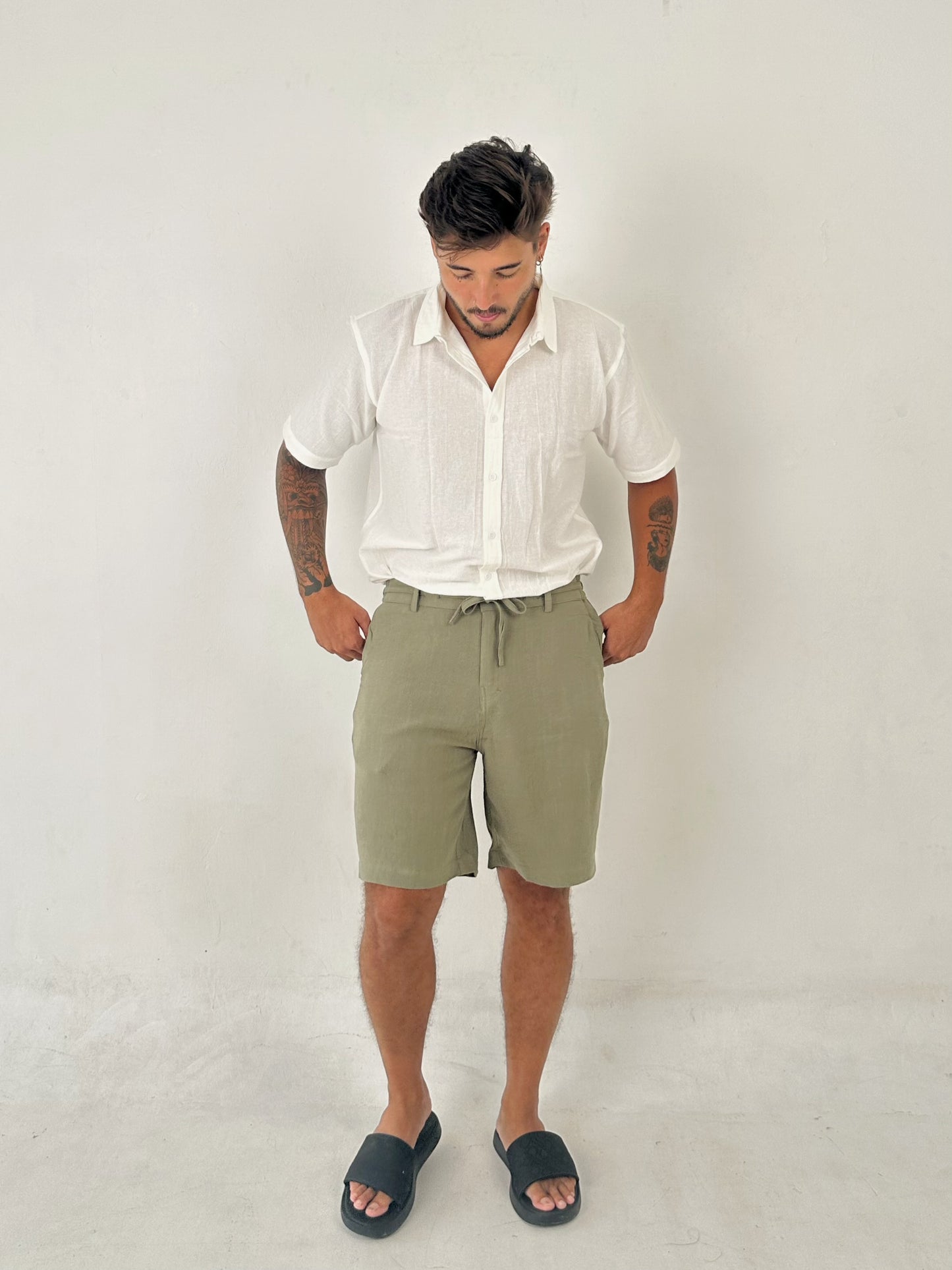 Asoka Linen Viscose Short By Cottonello - Men's Linen Short