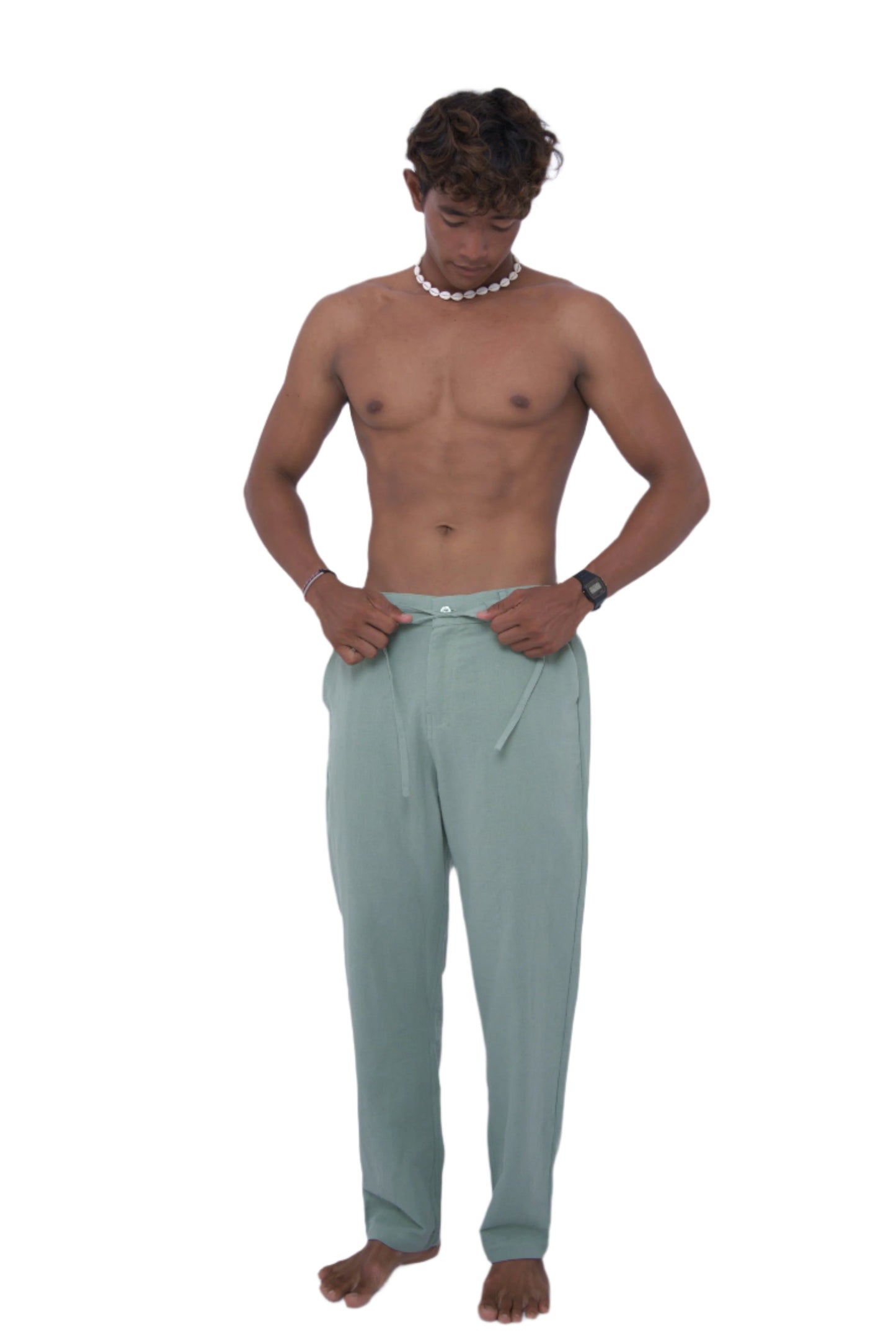 Ahimsa Linen Long Pants by Cottonello - Men's Linen Long Pants