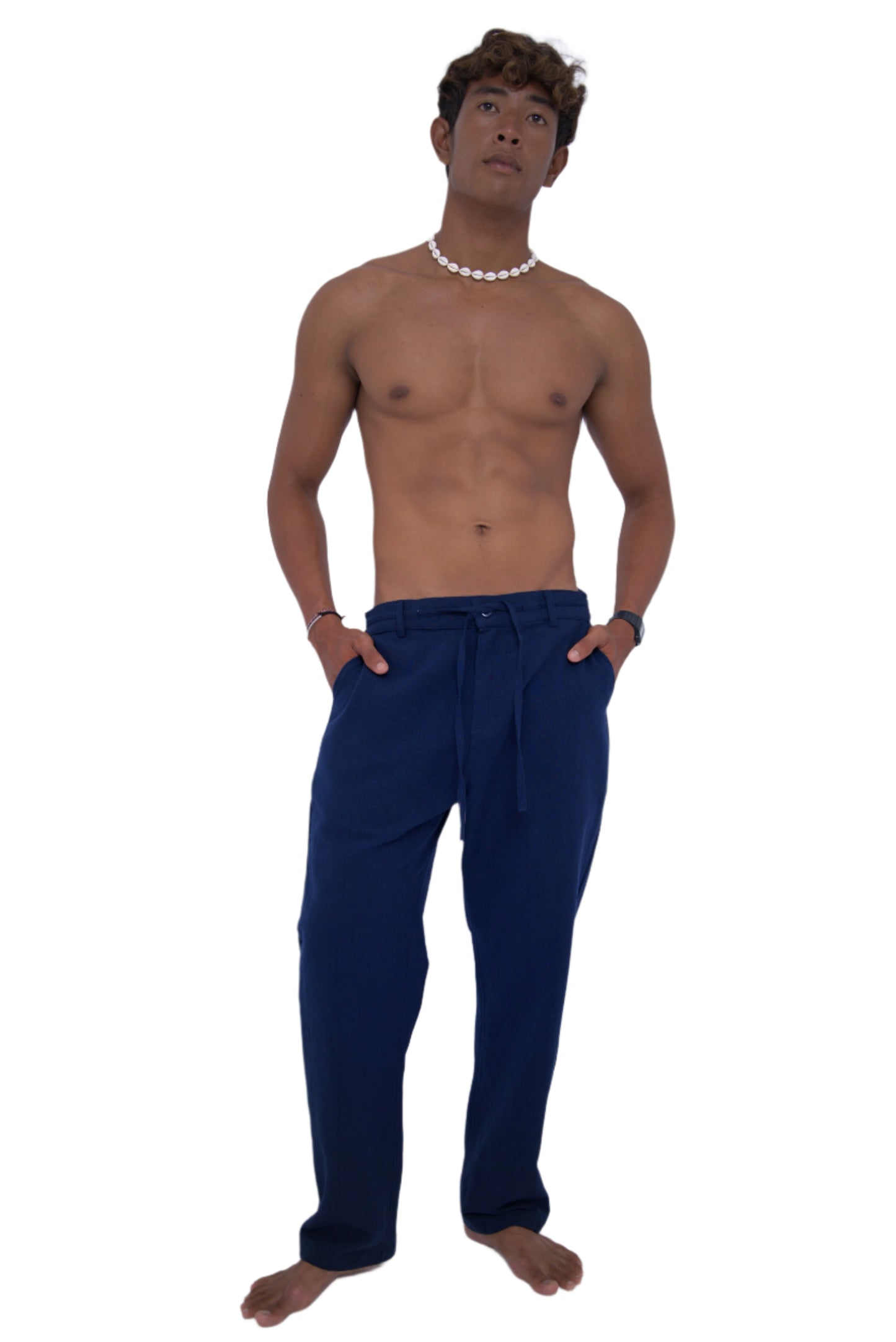 Ahimsa Linen Long Pants by Cottonello - Men's Linen Long Pants