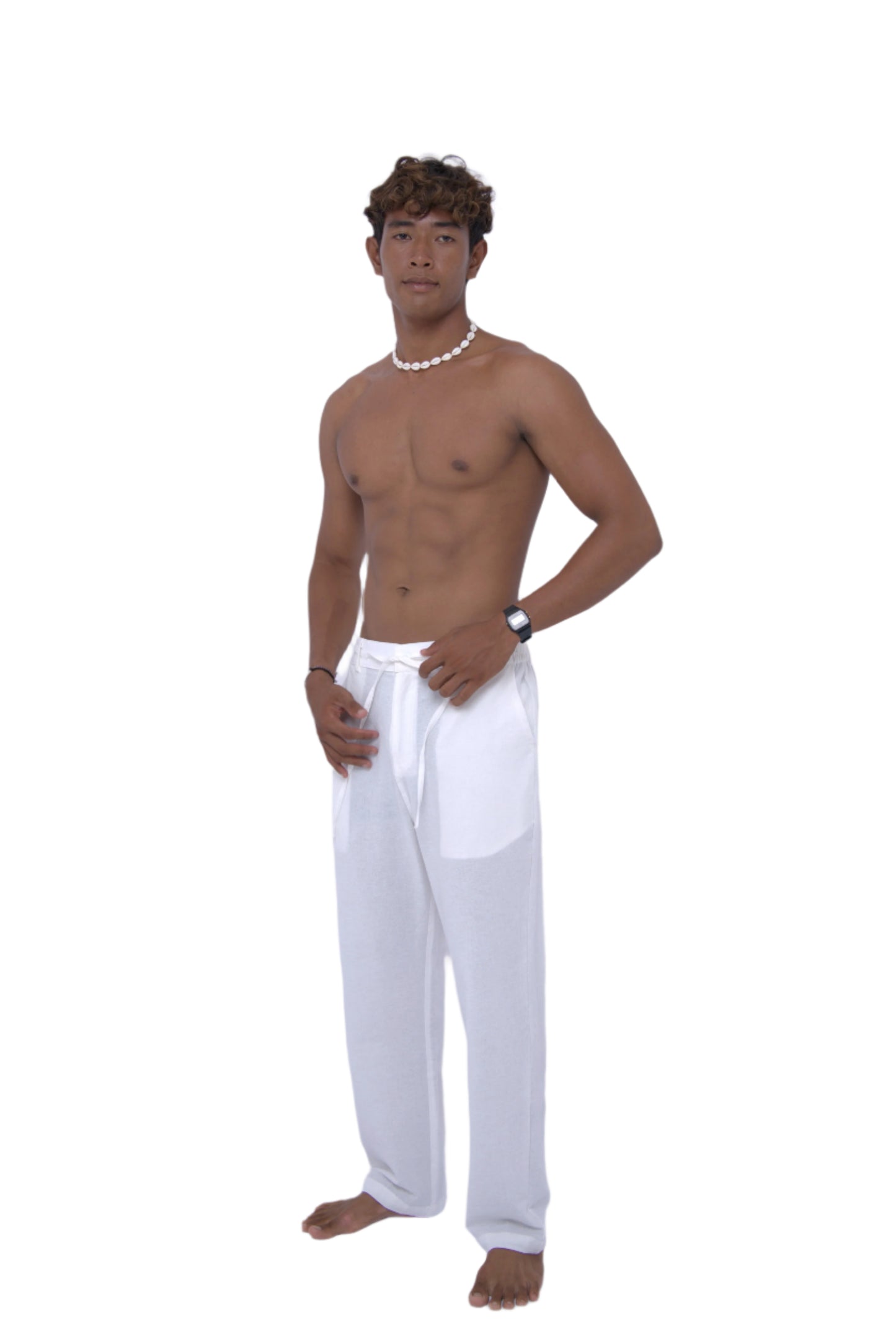 Ahimsa Linen Long Pants by Cottonello - Men's Linen Long Pants