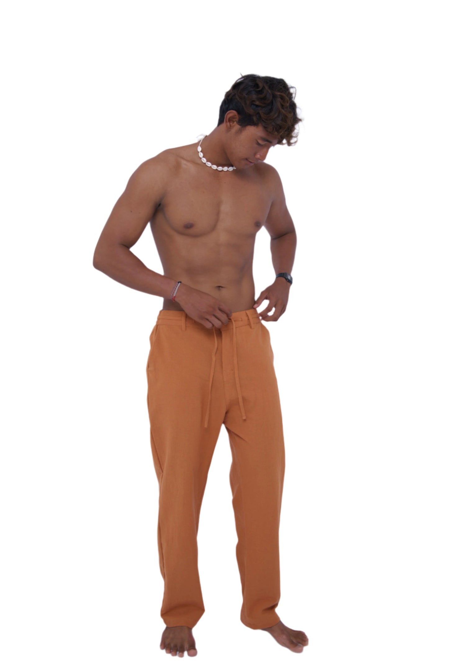 Ahimsa Linen Long Pants by Cottonello - Men's Linen Long Pants