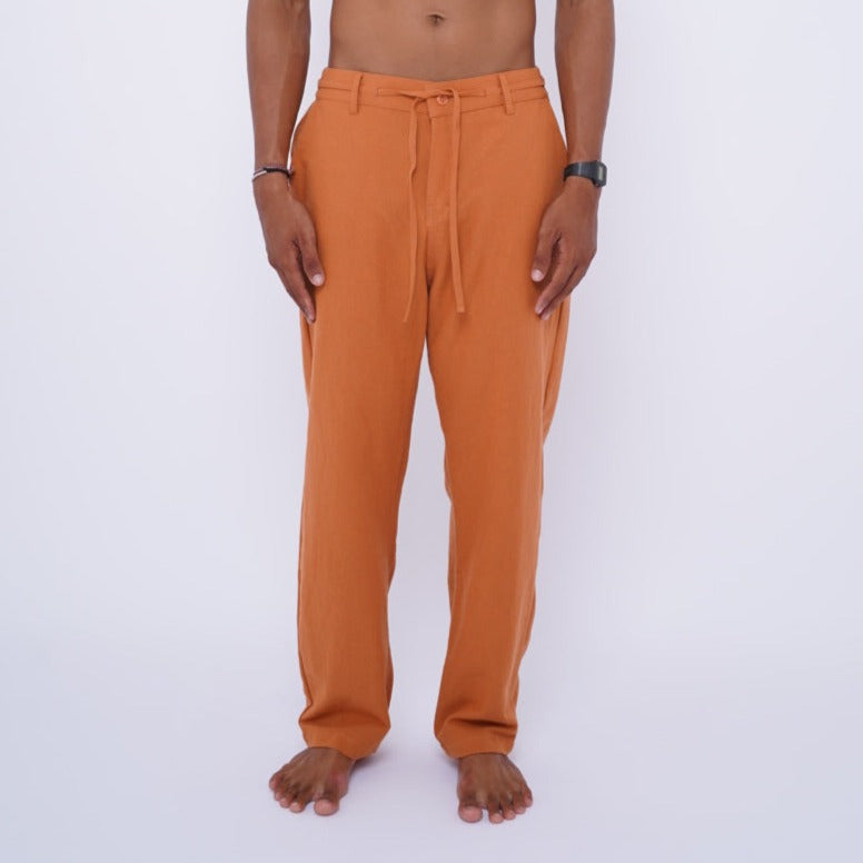 Ahimsa Linen Long Pants by Cottonello - Men's Linen Long Pants