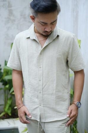 Linen Cotton Short Sleeve Shirt